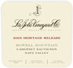 Label for La Jota Vineyard Co.